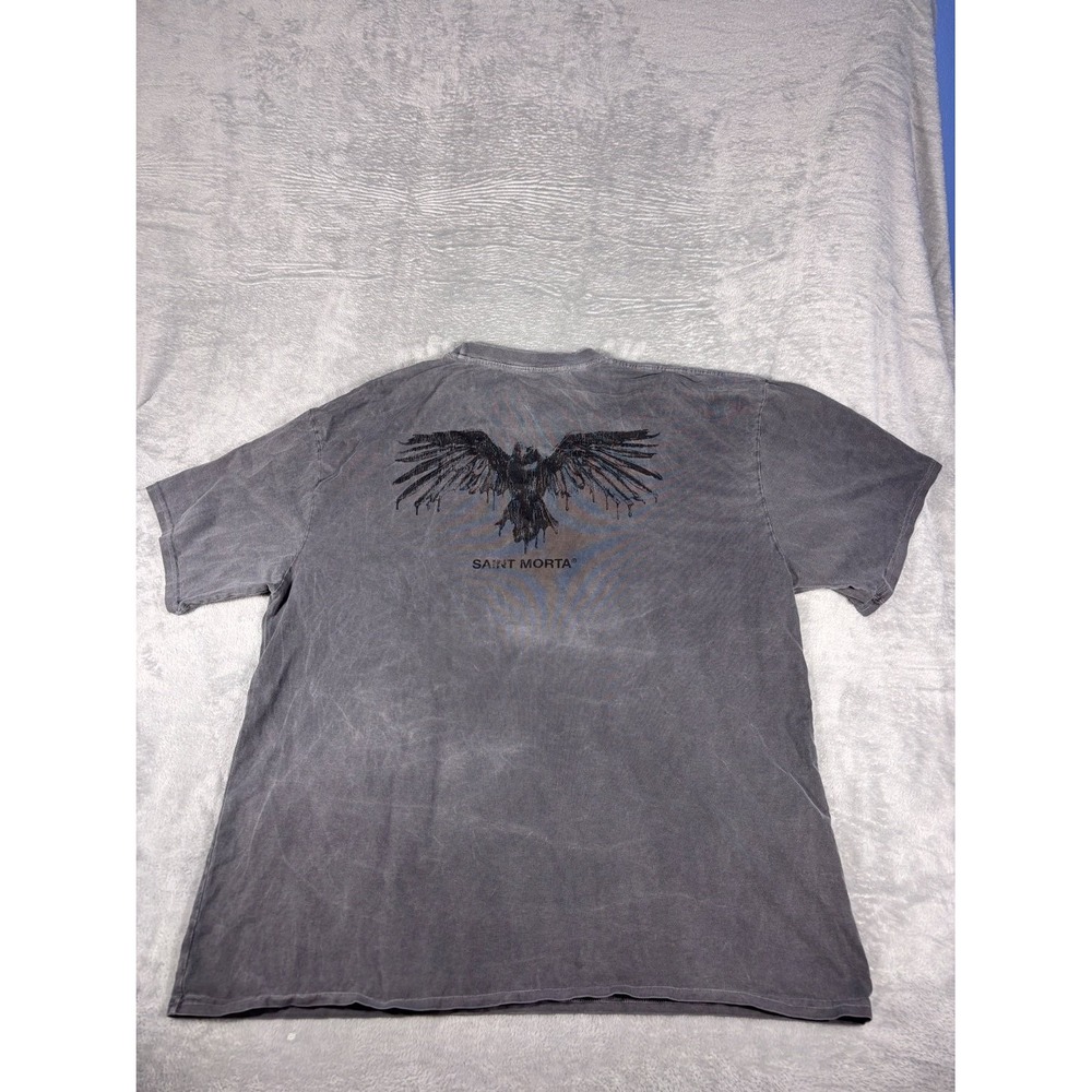Saint Morta Gothic T-Shirt Mens XXL Black Crew Neck Short Sleeve Sleeves
